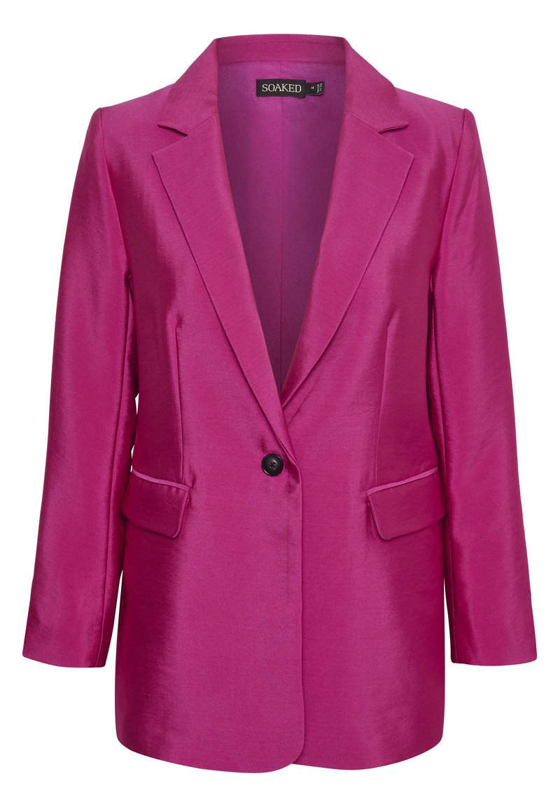 Soaked in Luxury Halflange jas gemêleerd donkerroze