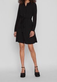 VILA Abito a camicia - black