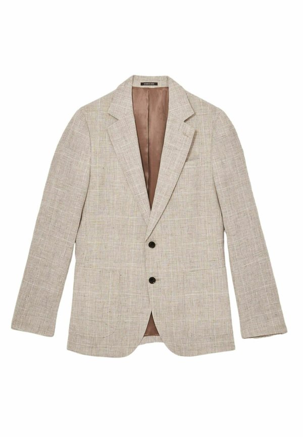 REGULAR FIT SINGLE BREASTED CHECK - Anzugsakko - oatmeal