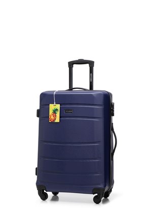 MEDIUM SUITCASE WITH LUGGAGE TAG FROM ABS - Valise à roulettes - dark blue