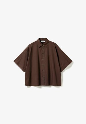 Noella, N-MAIZIE SHIRT - Blúzka so zapínaním na gombíky - chocolate