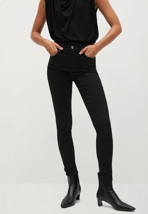 Skinny-Farkut - black denim