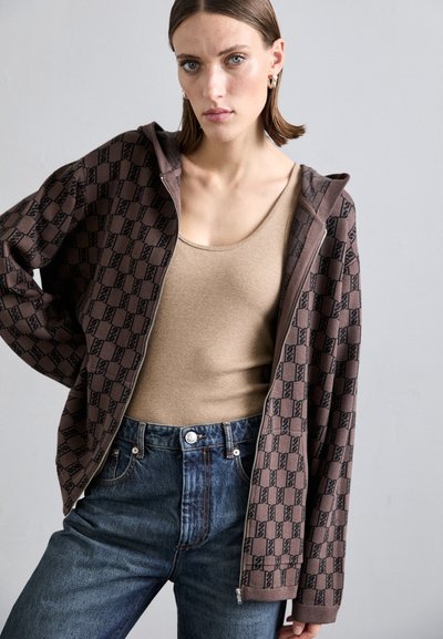 By Malene Birger FELIPA - Zip-up sweatshirt - dark mahogany