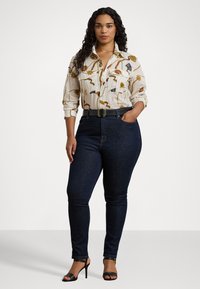 Lauren Ralph Lauren Woman CLASSIC FIT PRINT COTTON VOILE SHIRT - Hemdbluse - cream multi