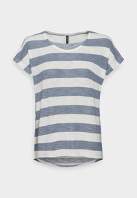 Vero Moda Tall - VMWIDE STRIPE - T-Shirt print - china blue/snow white Thumbnail-Bild 1