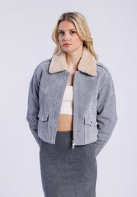 Freaky Nation HELEN - Leren jas - spirit grey