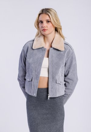 Freaky Nation HELEN - Veste en cuir - spirit grey