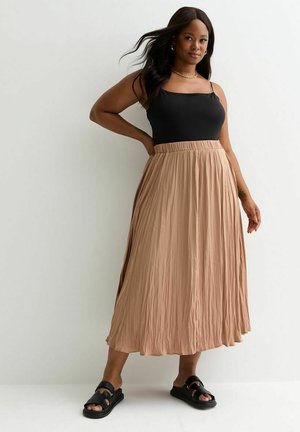 New Look Curves Pleated skirt - mink