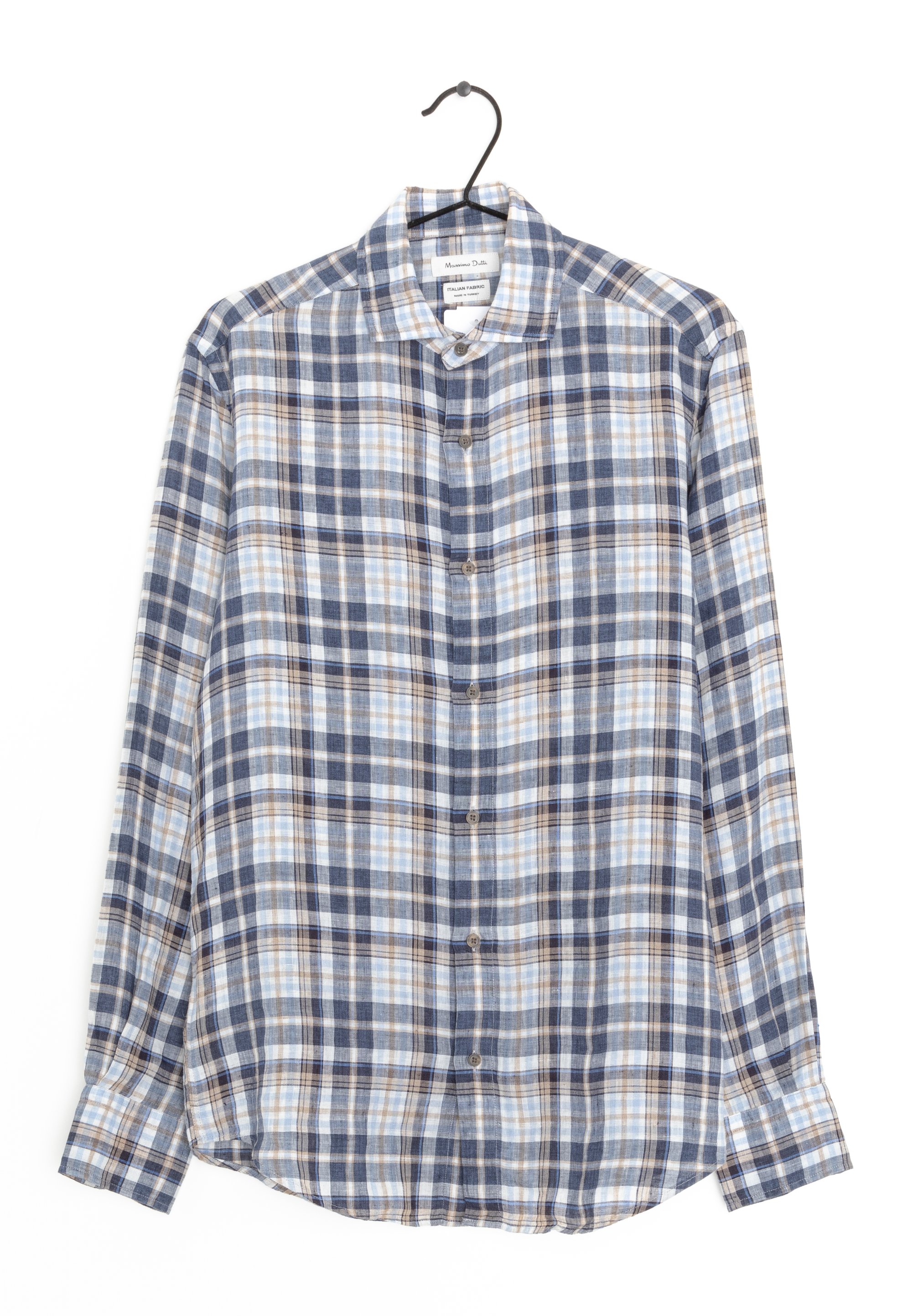 Chemise Homme Massimo Dutti Bleue Style Grand-père - Taille M, Occasion Très Bon état