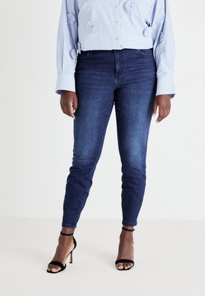 VMCSOPHIA GLITTER - Jeggings - dark blue denim