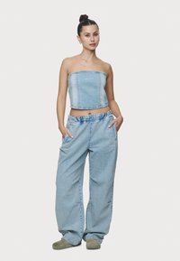 Pegador SORIA LOOSE FIT - Džíny Relaxed Fit - washed pale blue