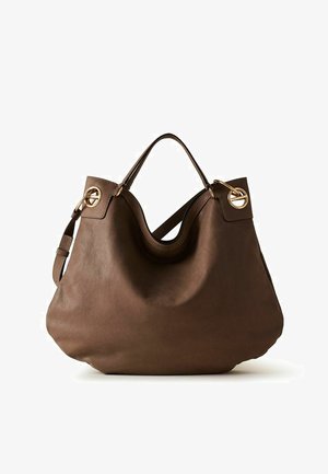 Borbonese, LONDON SHOPPING BAG LARGE - Shopping Bag - mud