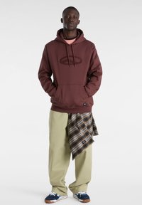 Vans OVAL LOOSE - Felpa con cappuccio - bitter chocolate