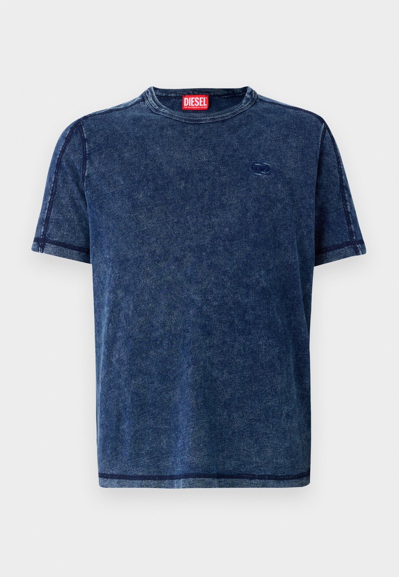 Diesel T-shirt basic blauw denim/bluedenim