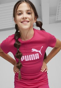 Puma LOGO TEE - Triko s potiskem - garnet rose