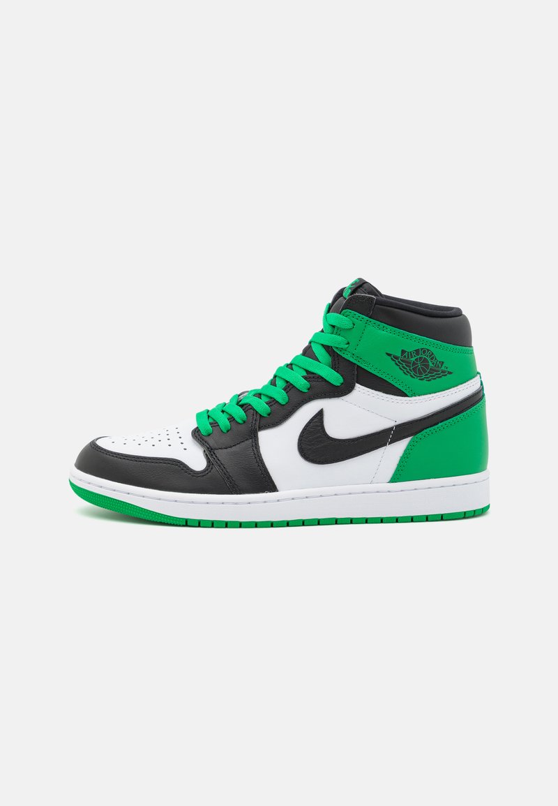 Jordan - AIR JORDAN 1 RETRO UNISEX - Aukšto profilio sportbačiai - black/lucky green/white, Padidinti