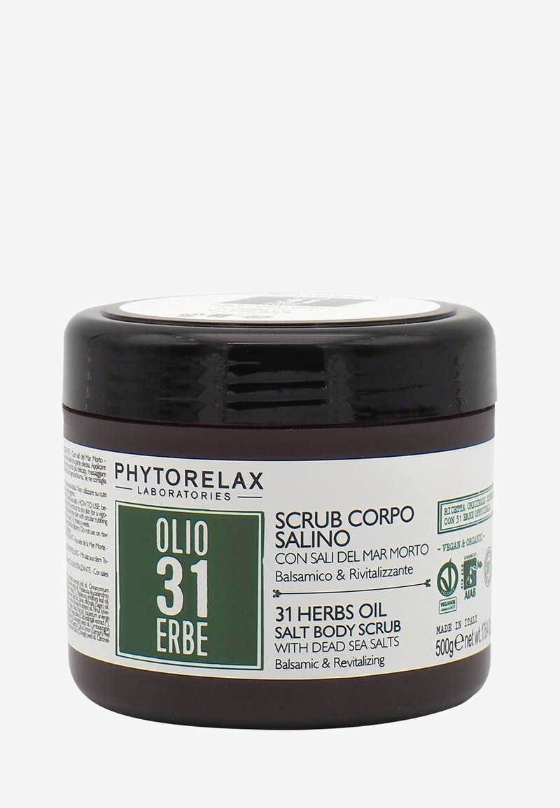Phytorelax - VEGAN & ORGANIC31 HERBS OIL - BALSAMIC & REVITALIZING SALT BODY SCRUB - Peeling do ciała, Powiększ