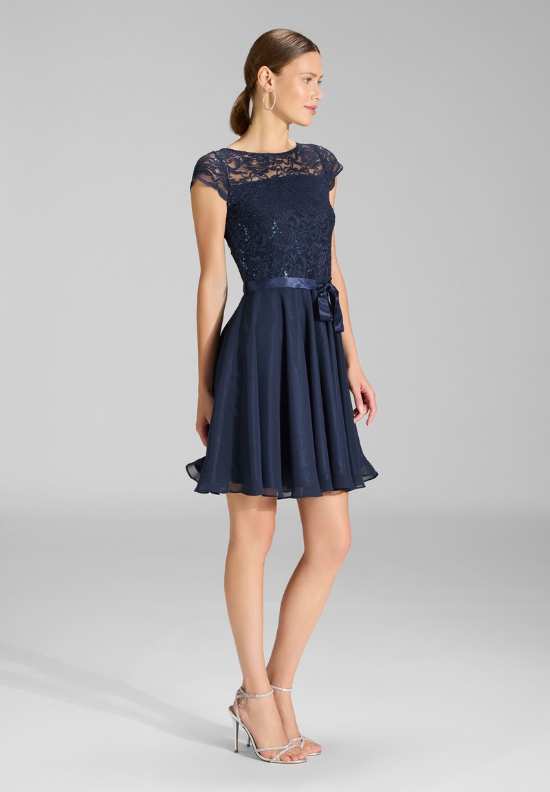 sachin and babi light blue dress Teal Wallis Lace Cap Sleeve Midi Dress main image 0
