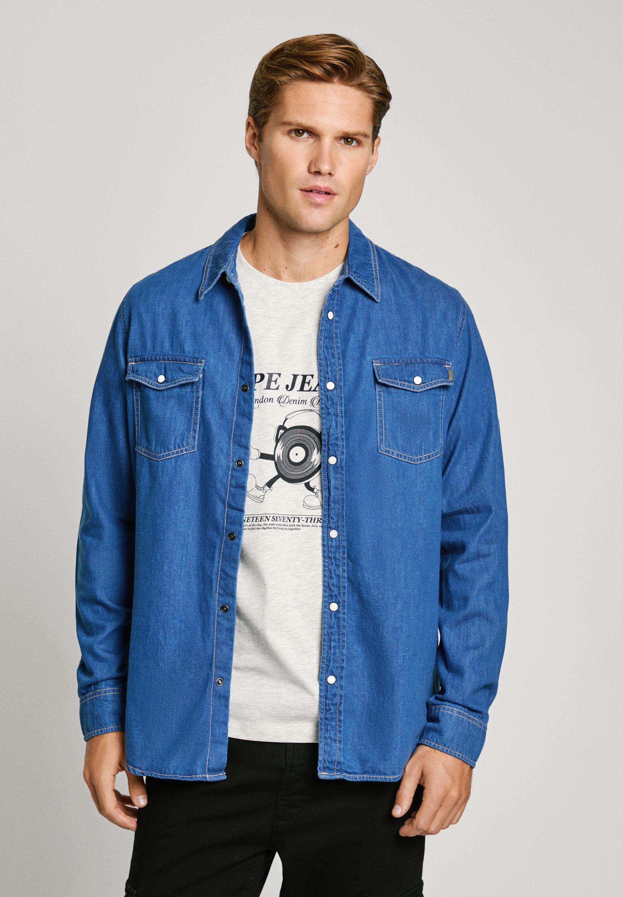 Pepe Jeans Camisa - Blue Denim