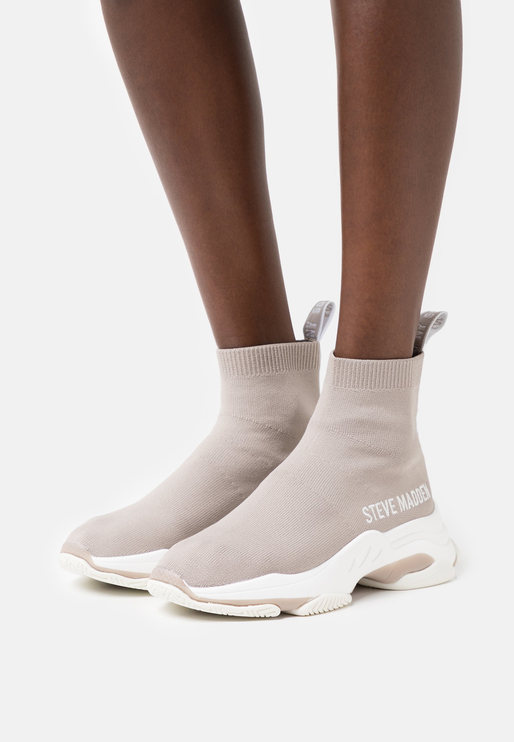 Steve Madden MASTER - Sneakers hoog - taupe/white/Taupe - Zalando.nl