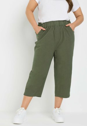 Yours Clothing CROPPED - Bukser - dark olive