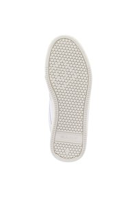 Weißer Sneaker mit einer strukturierten Gummisohle, die ein sechseckiges Muster aufweist. Die Marke "GANT" ist an der Seite geprägt, Größe 42 angegeben.