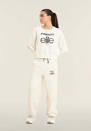 Freddy, FELPA CROPPED DONNA CON GIROCOLLO FREDDY X ELITE - Felpa - beige