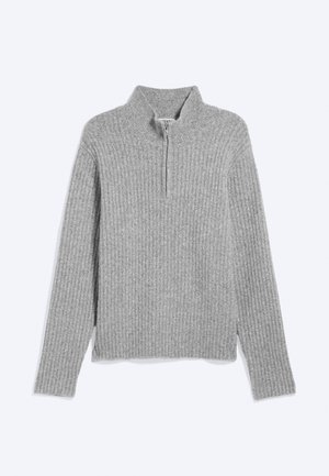 Weekday, DAVOS HALF-ZIP - Jersey de punto - grey melange