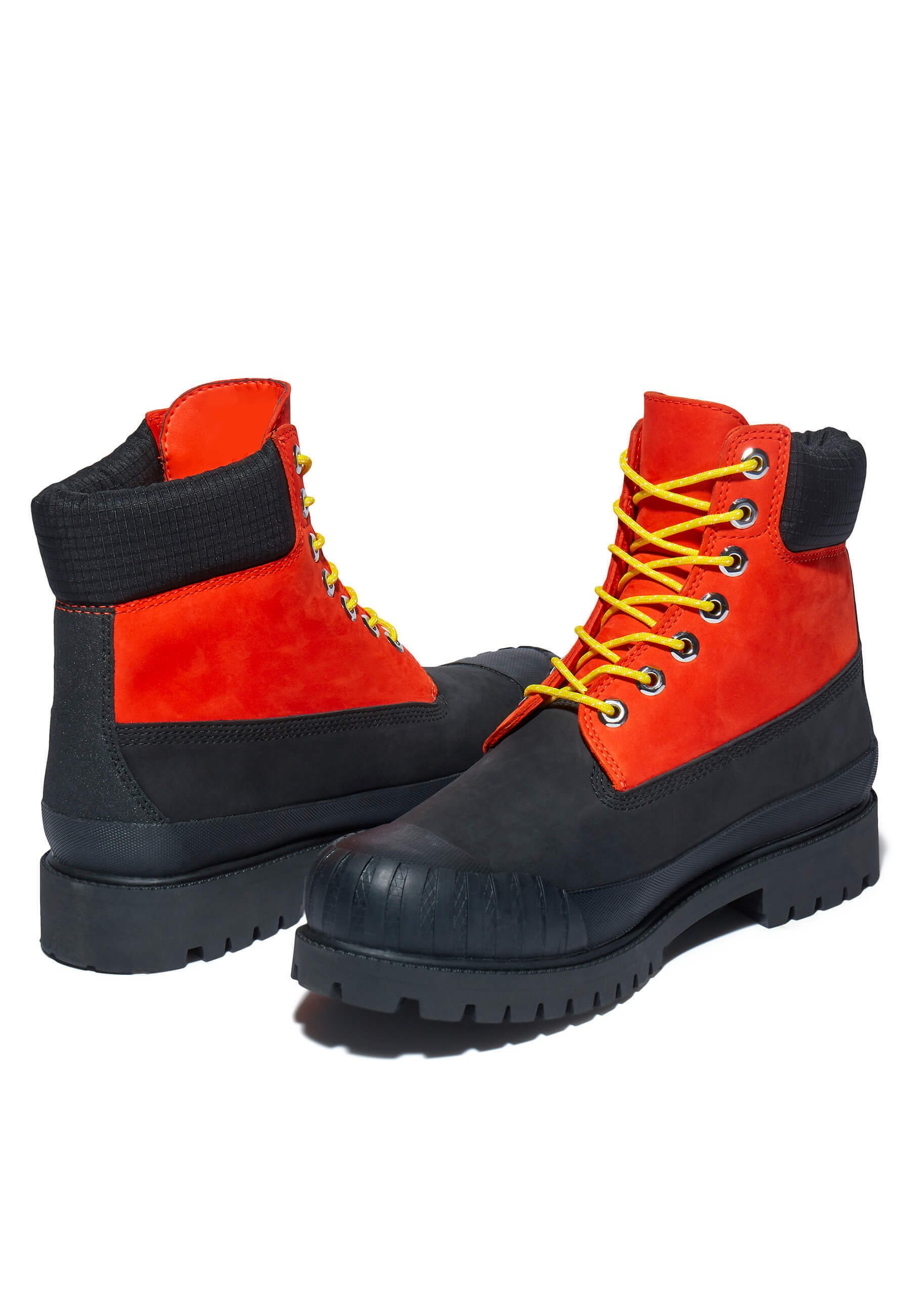 timberland black orange