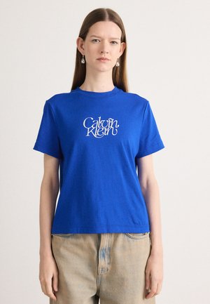 SCRIPT - T-shirt imprimé - blue