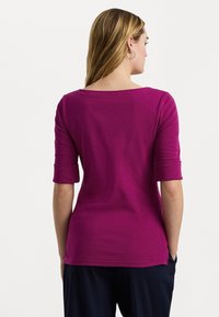 Lauren Ralph Lauren STRETCH COTTON BOATNECK TEE - T-shirts - fuschia berry
