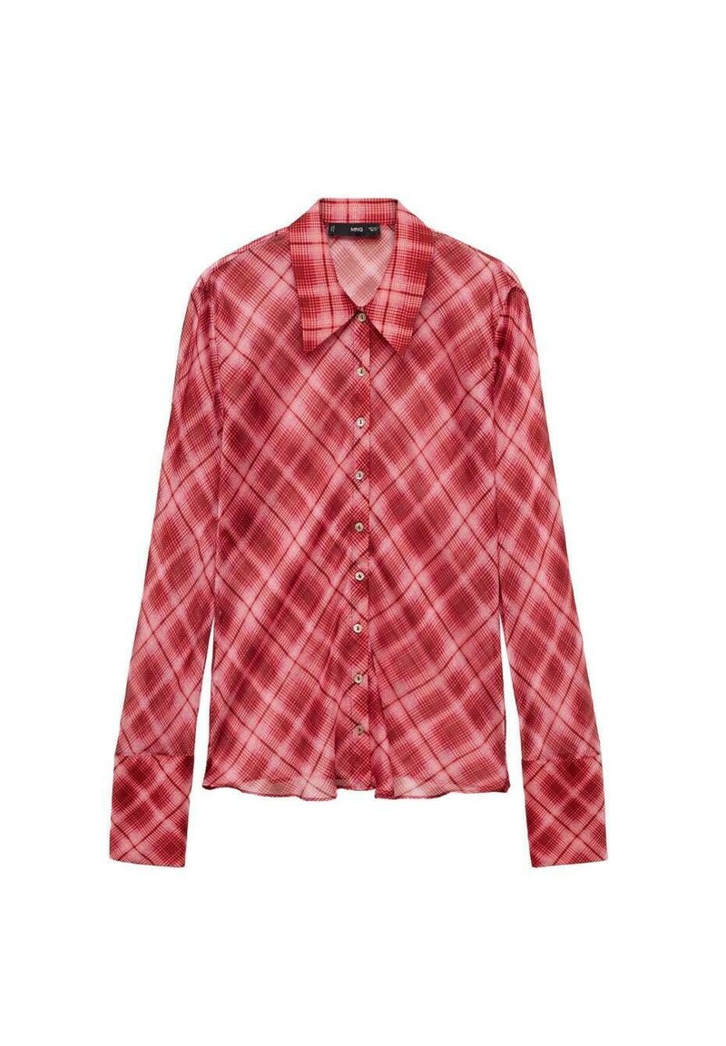 Mango Overhemdblouse bordeauxrood Mango Overhemdblouse bordeauxrood