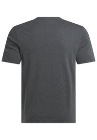 Reebok BIG STACKED LOGO TEE - Camiseta estampada - dark grey heather