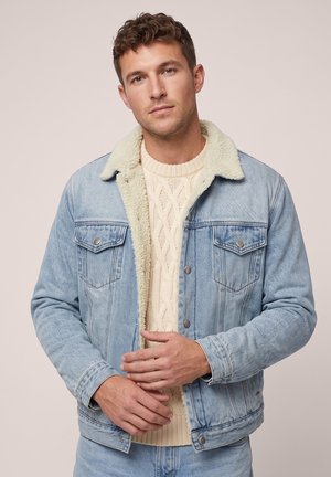 Pier One by Zalando, BORG LINING - Дънково яке - light blue denim