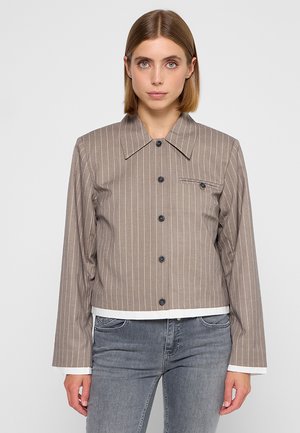 YASPINLY LS  - Giacca leggera - medium grey melange stripes:w. pinstripe