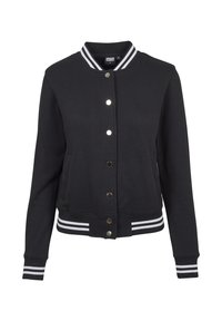 Urban Classics COLLEGE - Majica s kapuljačom i patentnim zatvaračem - black