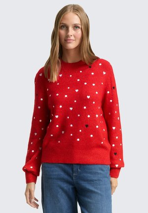COSY DOT - Pullover - red with hearts