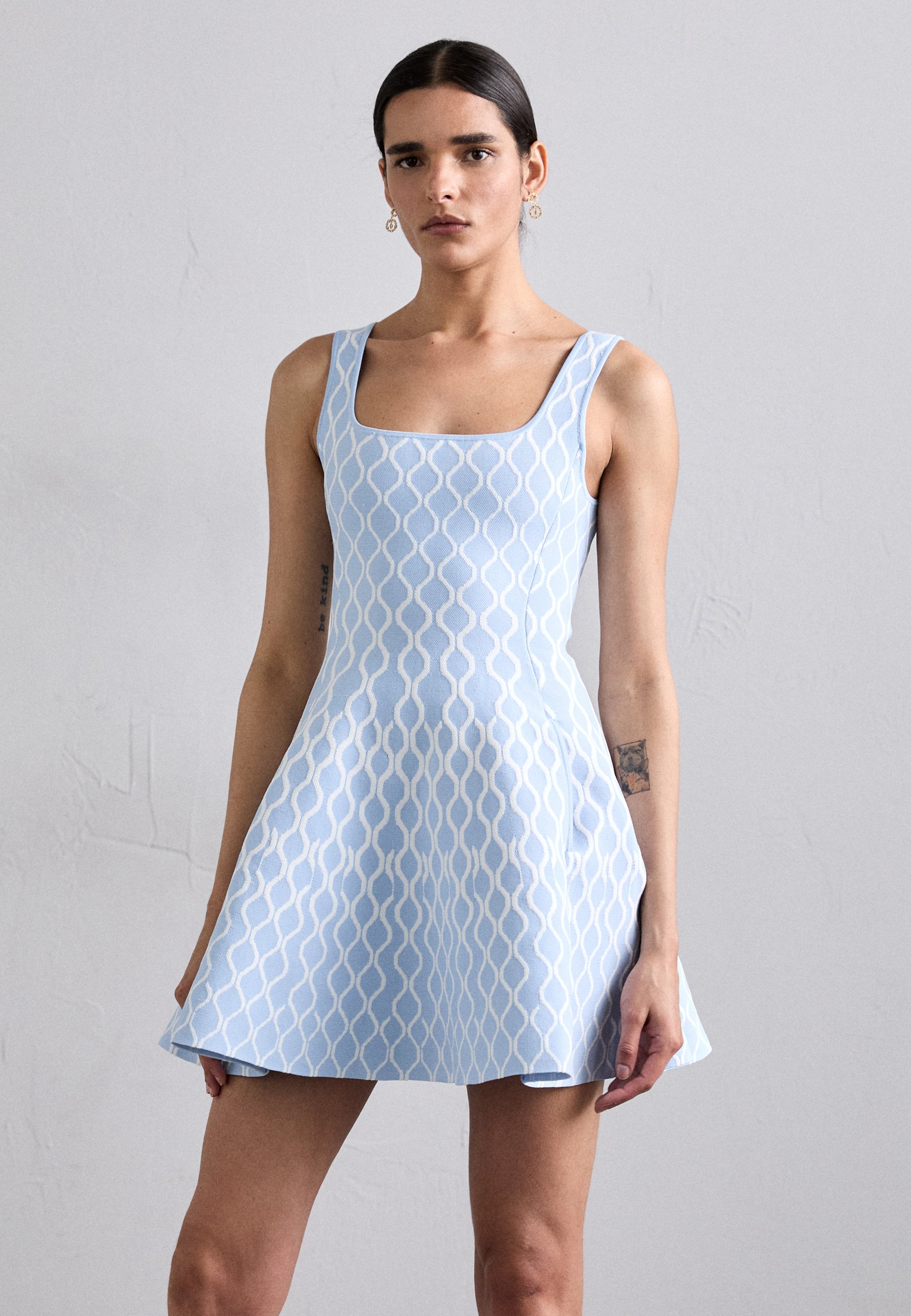 Maje RUSSEL - Cocktail dress / Party dress - blue/white/blue - Zalando.ie