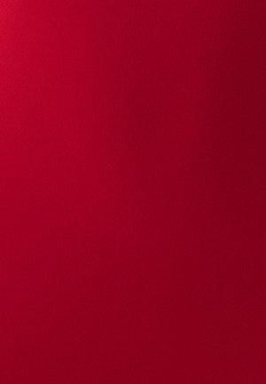 Rødt stof med en glat, mat tekstur, der har en ensartet farve uden synlige mønstre eller detaljer.