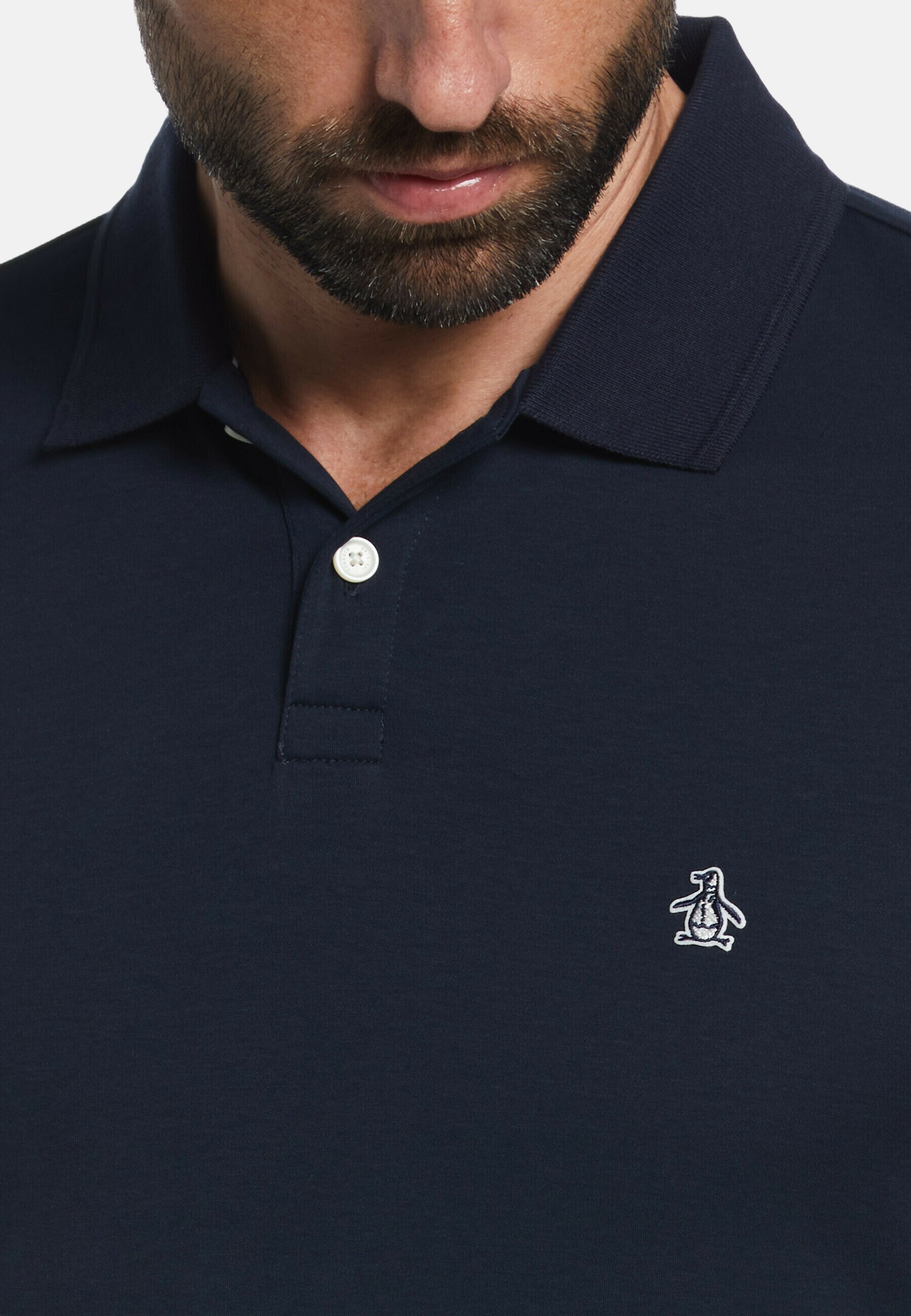 ★ ★ South Blue Black Logo Open Collar Polo Shor TERRY OPEN COLLAR POLO – Slate & Stone