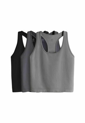 3 PACK ACTIVE SMOOTHING RACER - Débardeur - balck charcoal grey