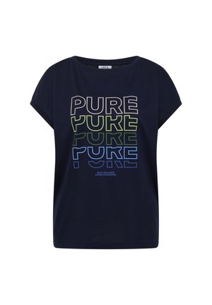 Cecil, T-SHIRT MIT BOAT NECK UND FRONTPRINT - T-shirts print - urban dark blue
