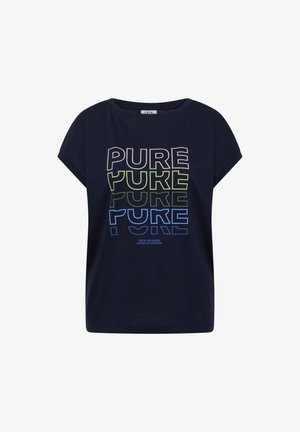 Cecil, T-SHIRT MIT BOAT NECK UND FRONTPRINT - T-shirts print - urban dark blue