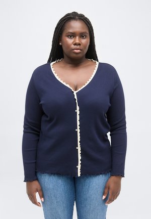 CARLAILA BUTTON MIX - Hosszú ujjú felső - navy/birch