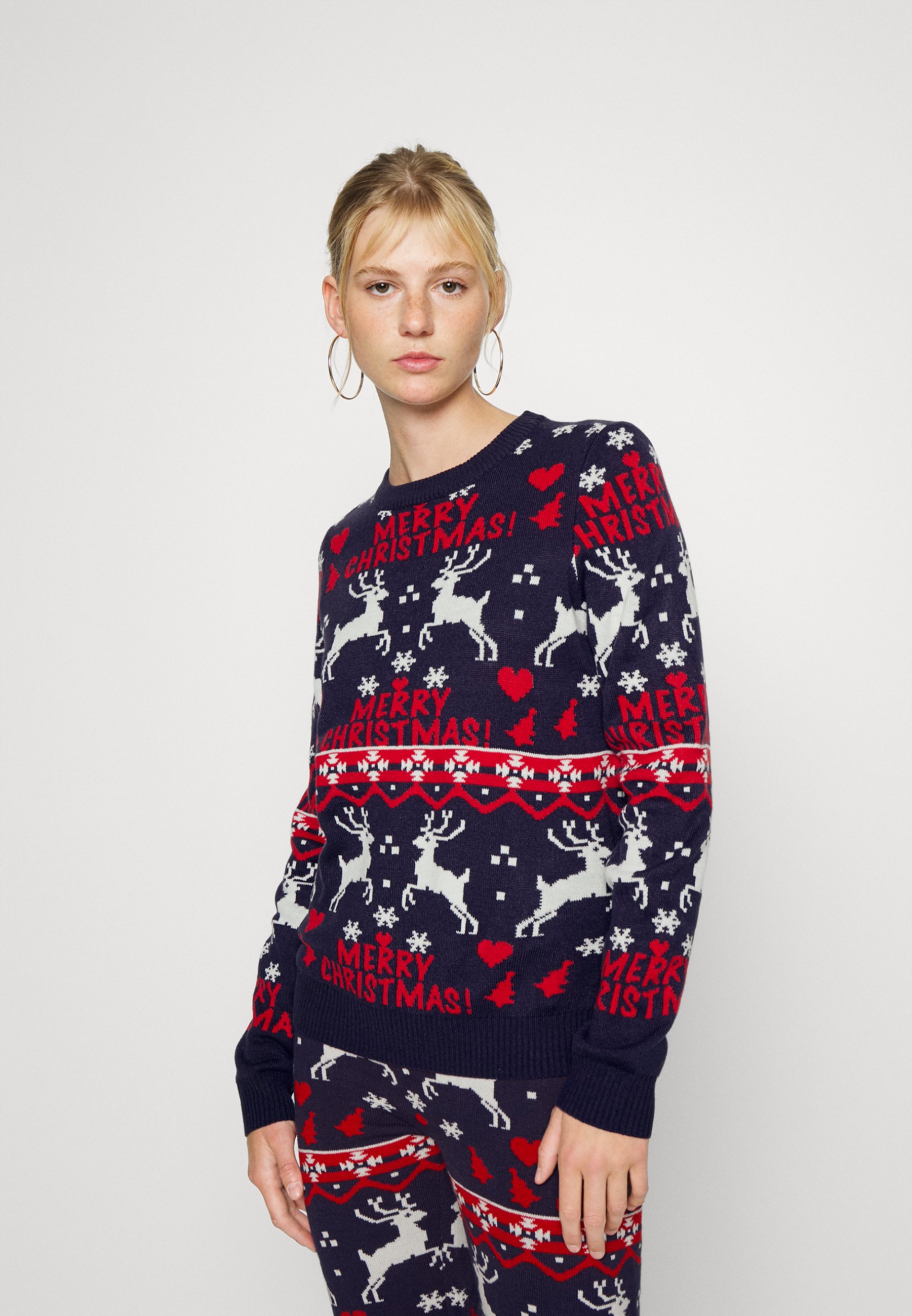 navy reindeer sweater