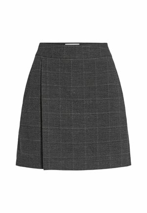 Rouge Edit, MINI SKIRT HIGH WAIST - Jupe trapèze - meteorite