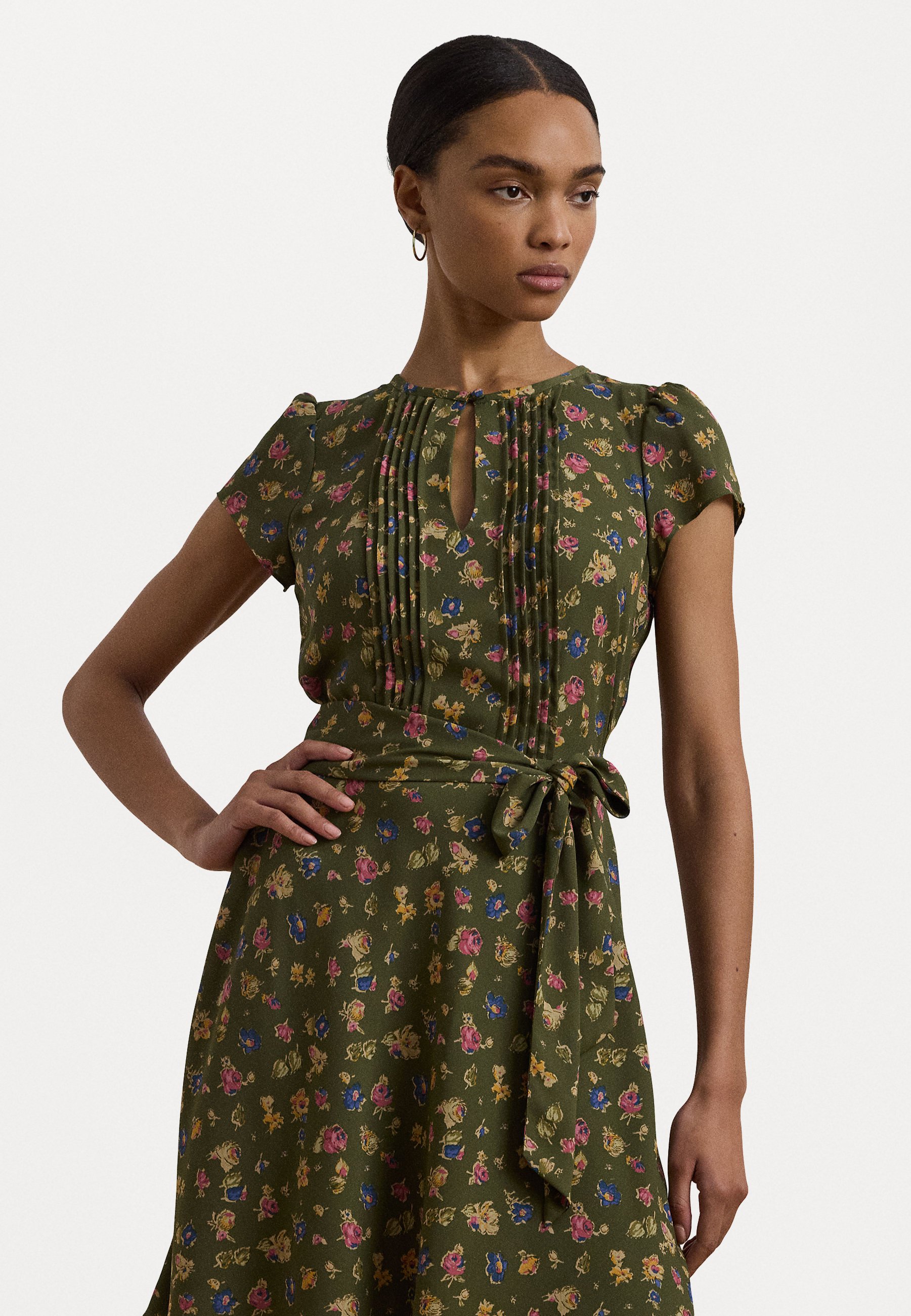 green emerald velvet dress Lauren Ralph Lauren Womens Floral Print Midi Shift Dress Green 12 at Amazon  Women's Clothing store main image 1