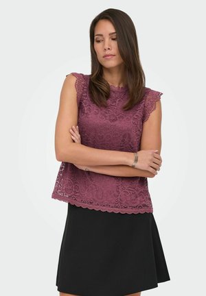 JDY, JDYLOTAS S/L LACE TOP JRS NOOS - Camicetta - rose brown