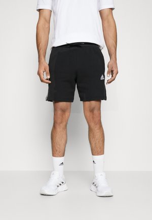 ESSENTIALS FRENCH TERRY 3-STRIPES - Korte sportsbukser - black