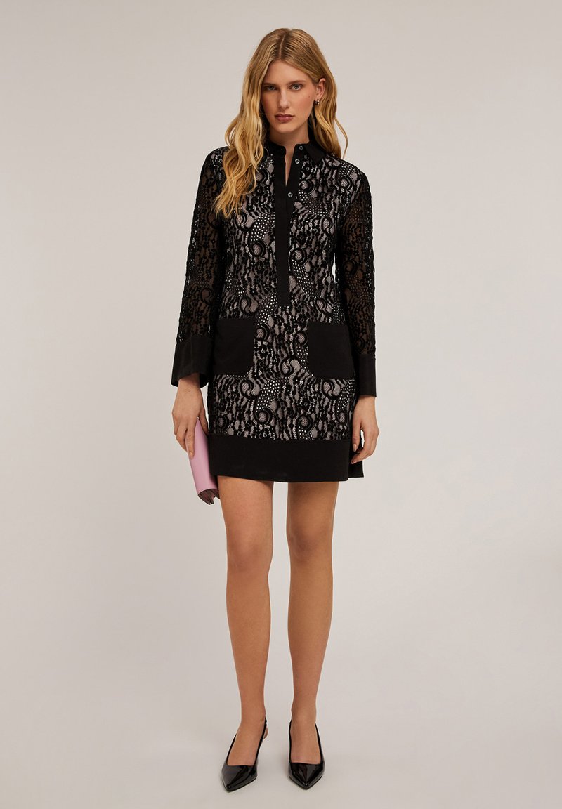 Pizzo Abito Nero Motivi Motivi CHEMISIER ACRAMÉ Abito A Camicia Nero